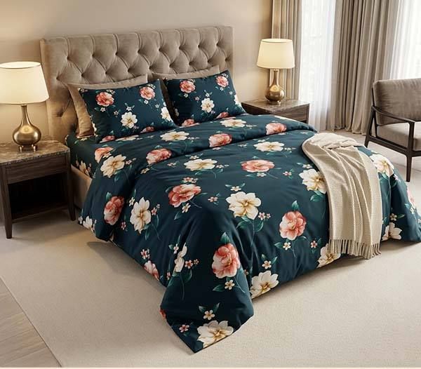 Printed cotton bedsheet set